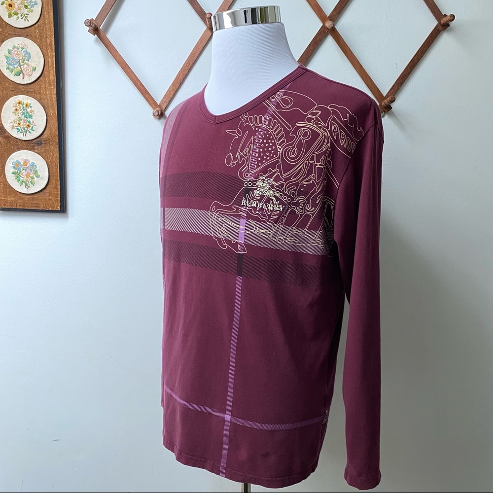Burberry Prorsum Nova Check Plaid Logo Graphic Tee - Picture 10 of 15